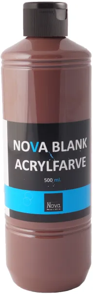Nova akrylmaling blank 500 ml. Brun