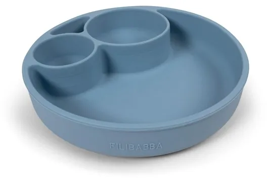 Filibabba Silicone divided plate - Powder Blue